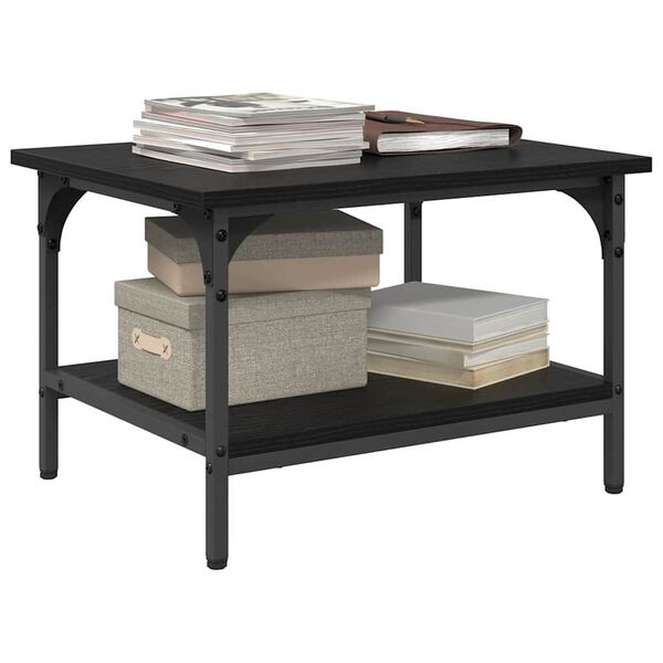 vidaXL Skiverstativ Svart Eik 50 x 40 x 38 cm Konstruert tre