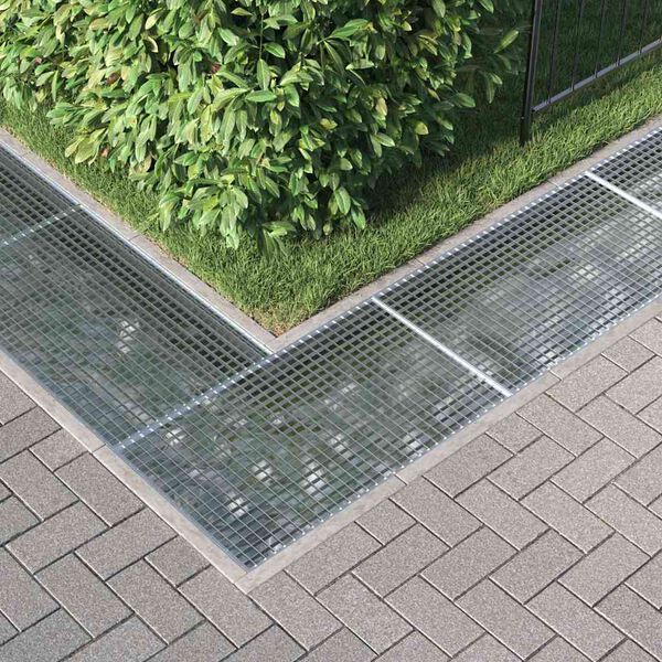 vidaXL Rist sølv 30 x 30 x 2 cm Hot-Dip Galvanisert Stål