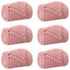 vidaXL Kastepledd 6 pcs Rosa 270 x 240 cm Fleece