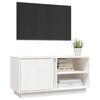 vidaXL TV-benk hvit 80x35x40,5 cm heltre furu