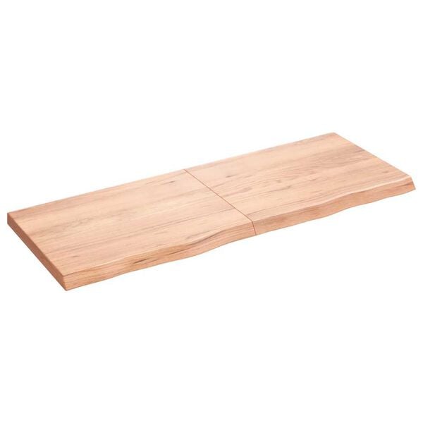 vidaXL Benkeplate til bad lysebrun 160x60x(2-6) cm behandlet heltre