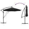 vidaXL Kantilever bananparasol Svart 294 x 294 x 248 cm