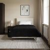 vidaXL Full &aring;r dyne Svart 155 x 200 cm Mikrofiber og Teddy fleece