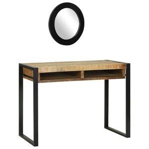 vidaXL Sminkebord Brun 100 x 50 x 75 cm Massivt mangotre