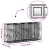 vidaXL Gabion hevet seng s&oslash;lv 170 x 50 x 80 cm Galvanisert St&aring;l