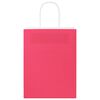 vidaXL Papirposer 250 stk med h&aring;ndtak rosa 21x11x28 cm