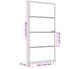 vidaXL Innerd&oslash;r slank svart 102,5x201,5 cm herdet glass og aluminium