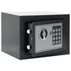 vidaXL Digital safe med l&aring;s M&oslash;rke gr&aring; 23 x 17 x 17 cm St&aring;l