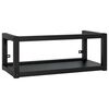 vidaXL Vegghengt servantramme for bad svart 79x38x31 cm jern