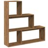 vidaXL Bokhylle 3 etasjer artisan eik 123x29x123 cm konstruert tre