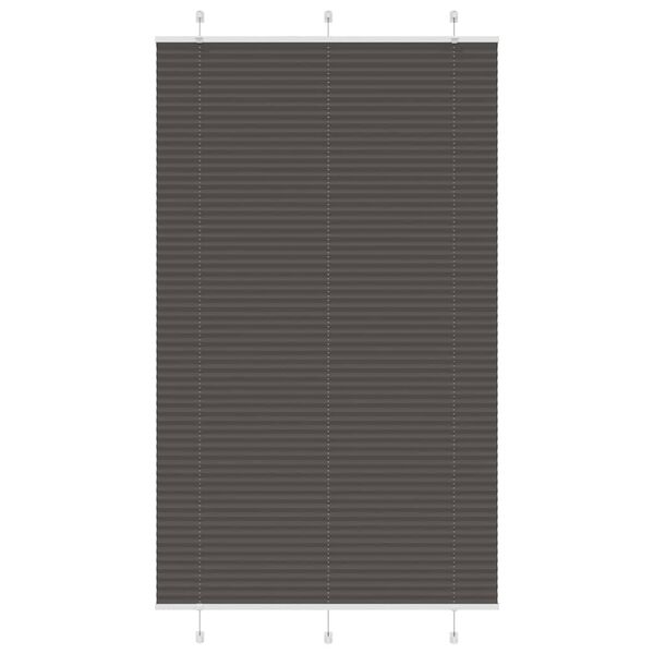 vidaXL plisségardin sort 120x200 cm Stoff Bredde 119,4 cm Polyester