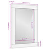 vidaXL Baderomsspeil svart 50x70x2,5 cm heltre mango og glass