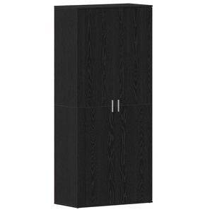 vidaXL Sko Skap 80 x 39 x 178 cm Konstruert tre Svart Eik