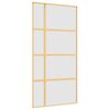 vidaXL Skyved&oslash;r gull 102,5x205 cm frostet ESG glass og aluminium