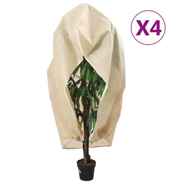 vidaXL Plantefleecetrekk med glidel&aring;s 4 stk 70 g/m&sup2; 1,2x1,8 m
