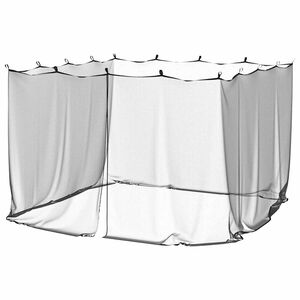 vidaXL Myggnett for hagepavillon Rektangul&aelig;r 220 mesh Svart Polyester
