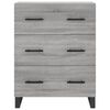 vidaXL Highboard gr&aring; sonoma 69,5x34x180 cm konstruert tre