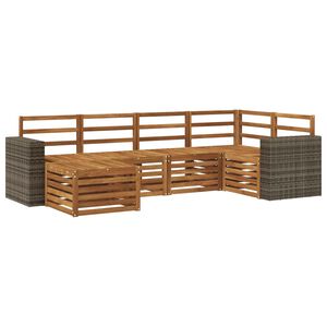 vidaXL Seksjonssofa Sett 6 pcs Naturlig