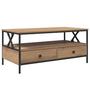 vidaXL Kaffebord artisan eik 100 x 51 x 45 cm Konstruert tre