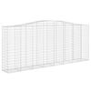 vidaXL Gabionkurv buet 400x50x160/180 cm galvanisert jern