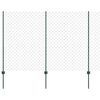 vidaXL Kjettinggjerde med stolpe 25 x 1,6 m PVC-belagt st&aring;l Gr&oslash;nn Mesh