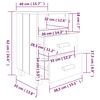 vidaXL Nattbord HAMAR 2 stk honningbrun 40x35x62 cm heltre