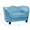 vidaXL Hundesofa turkis 66x43x40 cm plysj