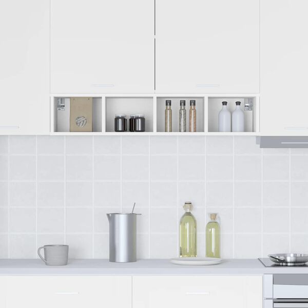 vidaXL Hengende skap Hvit 20 x 29,5 x 100 cm Konstruert tre