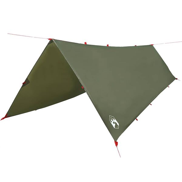 vidaXL Campingpresenning olivengrønn 506x306 cm vanntett