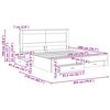 vidaXL Sengestamme med skuff med hodegjerde med lagring Konstruert tre