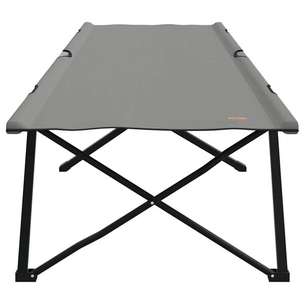 vidaXL Sammenleggbar camping seng Grå 206 x 76 x 74 cm Oxford og Stål