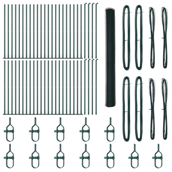 vidaXL Gjerdep&aring;le gr&oslash;nn 100 x 1,4 m (25 mm mesh) St&aring;l og PVC