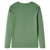 T-skjorte for barn med lange ermer lysekaki 128