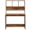 vidaXL Skrivebord med hyller gammelt tre 102x45x148 cm konstruert tre