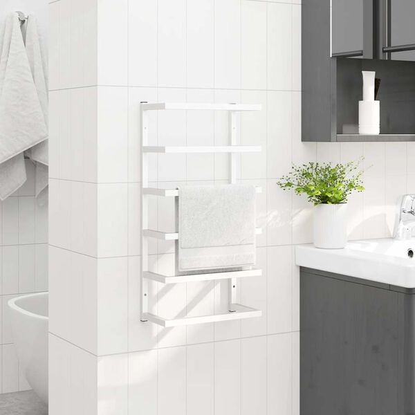 vidaXL H&aring;ndklestativ 24x12x48 cm st&aring;l hvit