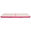 vidaXL Oppbl&aring;sbar gymnastikkmatte med pumpe 400x100x20 cm PVC rosa
