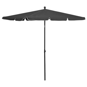 vidaXL Hageparasoll med stang 210x140 cm antrasitt