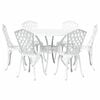 vidaXL Hage Spisegruppe 7 pcs Hvit Aluminium