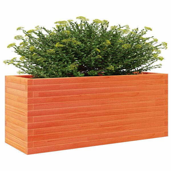 vidaXL Plantekasse voksbrun 110x40x46 cm heltre furu