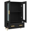 vidaXL Highboard svart 70x31x115 cm konstruert tre