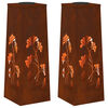 vidaXL Solenergi LED stibelys 2 stk. Varmhvit 18 x 18 x 50 cm