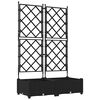 vidaXL Hageblomsterpotte 2 stk. Svart 80 x 40 x 125,5 cm PP