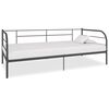 vidaXL Ramme til dagseng gr&aring; metall 90x200 cm