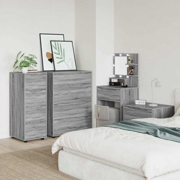 vidaXL Oppbevaringsskap Gr&aring; Sonoma 40 x 48 x 105 cm Konstruert tre