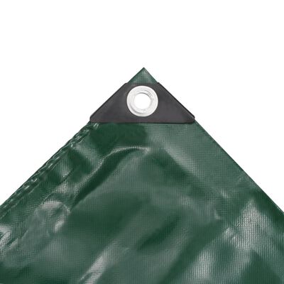 vidaXL Presenning 650 g/m² 1,5x6 m grønn