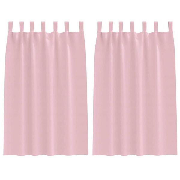 vidaXL M&oslash;rkleggende Gardiner med Ringer 2 pcs Babyrosa 175 x 140 cm