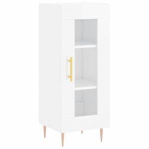 vidaXL Skjenk h&oslash;yglans hvit 34,5x34x90 cm konstruert tre