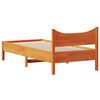 vidaXL Sengeramme uten madrass voksbrun 75x190 cm heltre furu