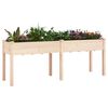 vidaXL Plantekasse med foring 203x53x76 cm heltre gran
