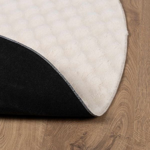 vidaXL Omr&aring;detepper Rund Beige &Oslash; 120 CM